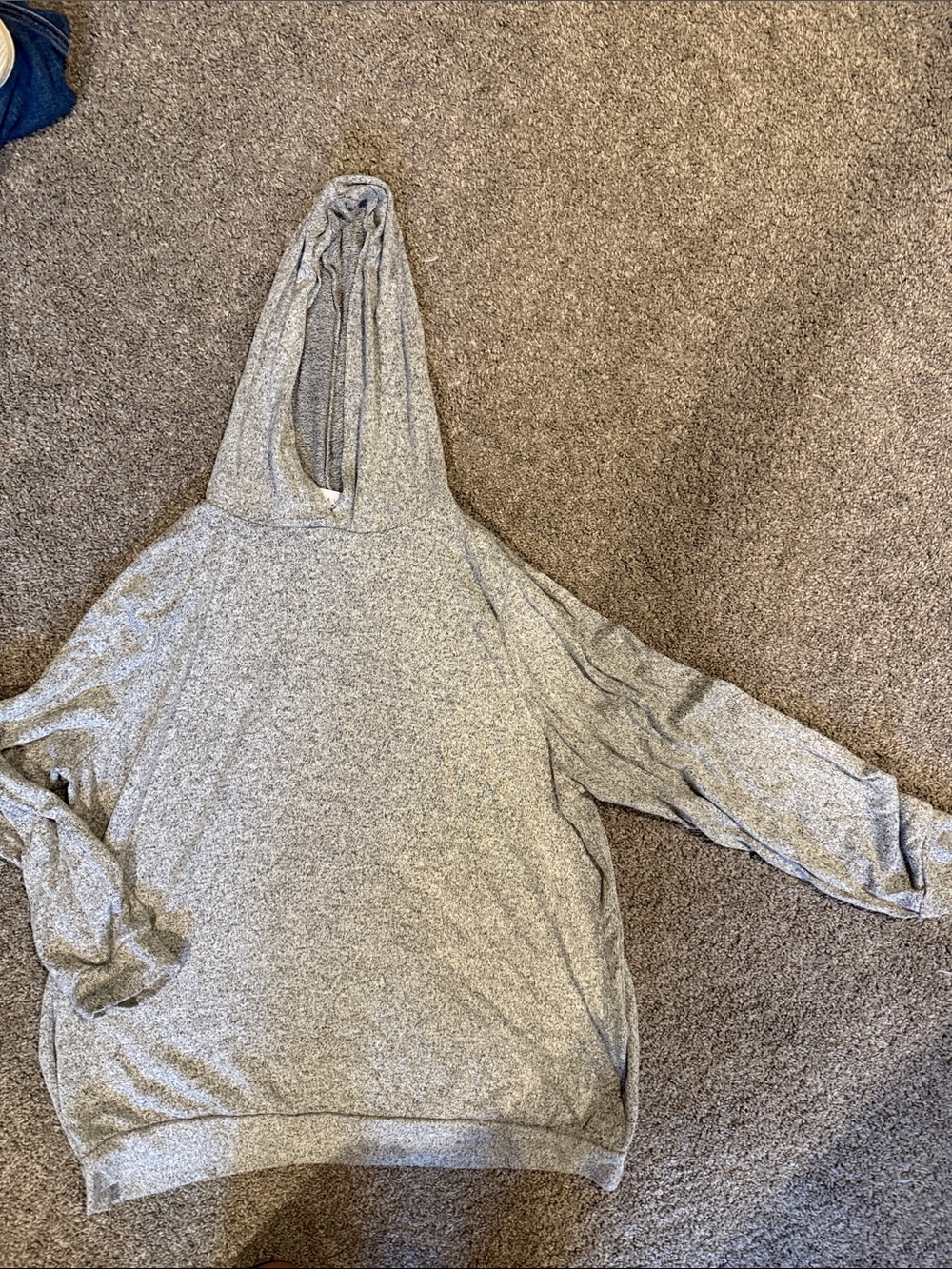 Light Gray Hooded Pullover Sweatshirt